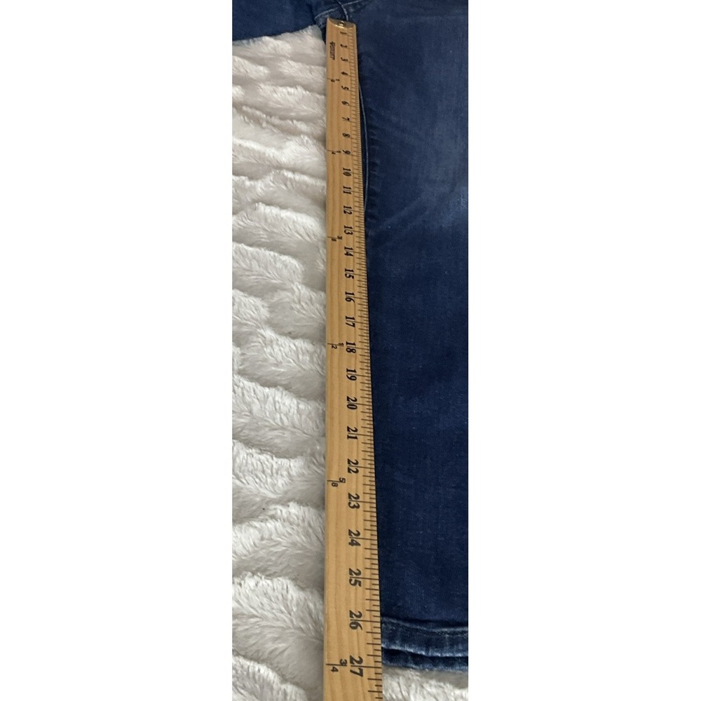 Pilcro Anthropologie Women's S27‎ Jeans Pleated High Rise Dark Wash Blue Skinny - Picture 15 of 16